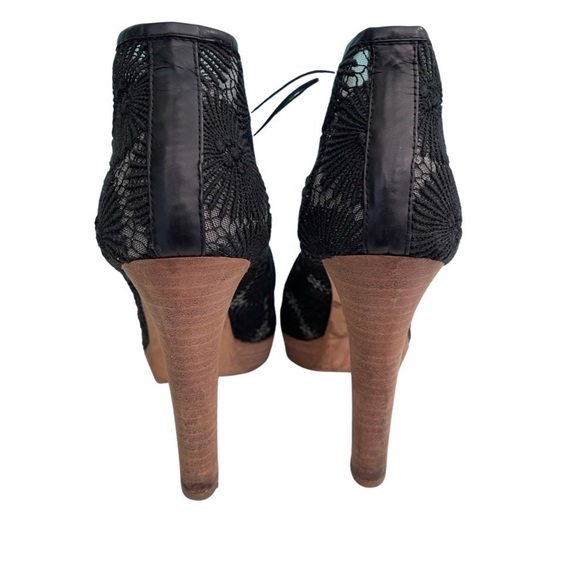 Stuart Weitzman lace peep toe booties - Picture 8 of 14